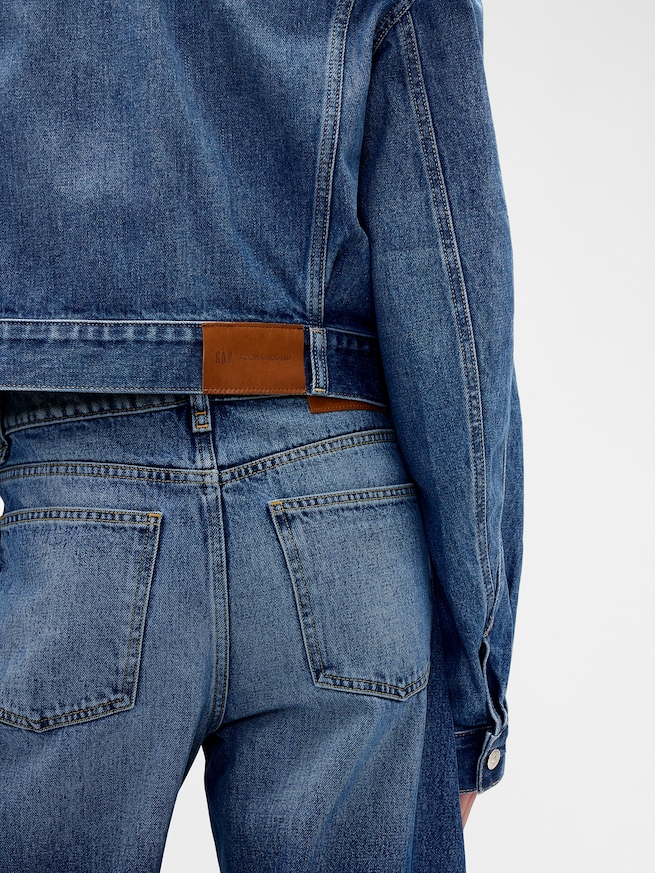 Gap &times; Victoria Beckham リラックスフィット クロップド デニムジャケット-5