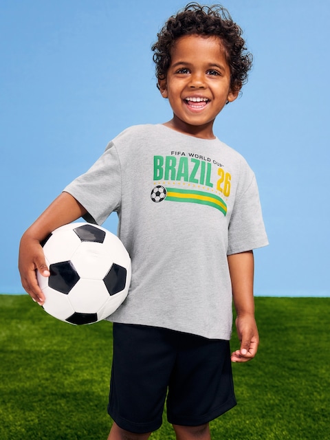 T-SHIRT SURDIMENSIONNÉ À IMPRIMÉ COUPE DU MONDE DE LA FIFA 26™, BRÉSIL UNISEXE POUR TOUT-PETIT