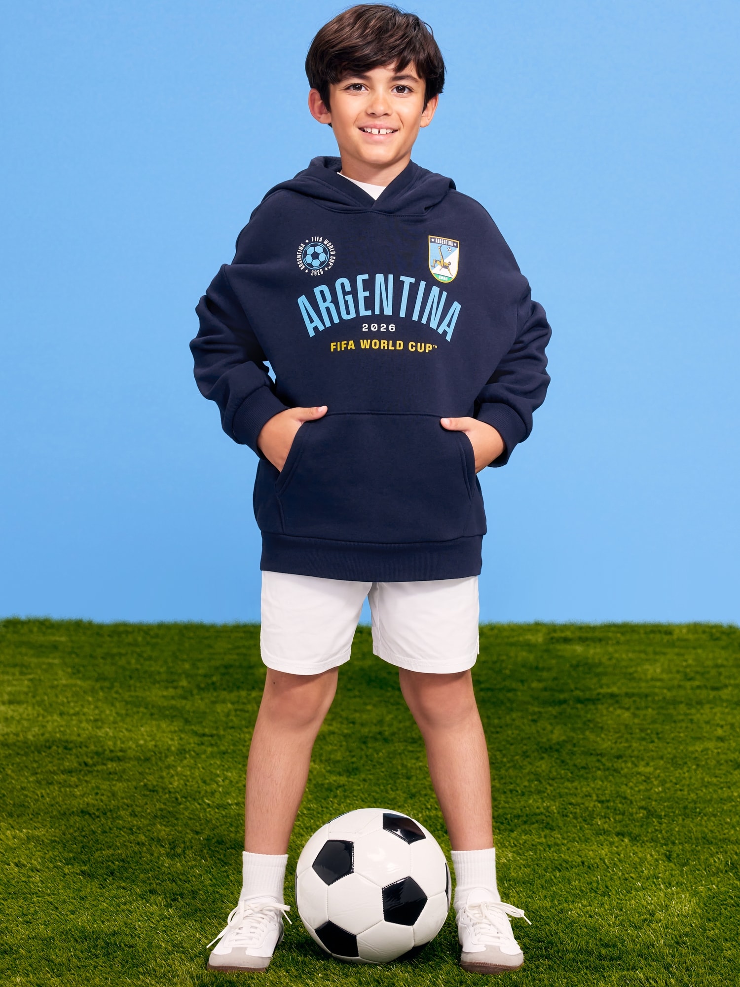 FIFA World Cup 26™ Argentina Oversized Pullover Hoodie for Boys