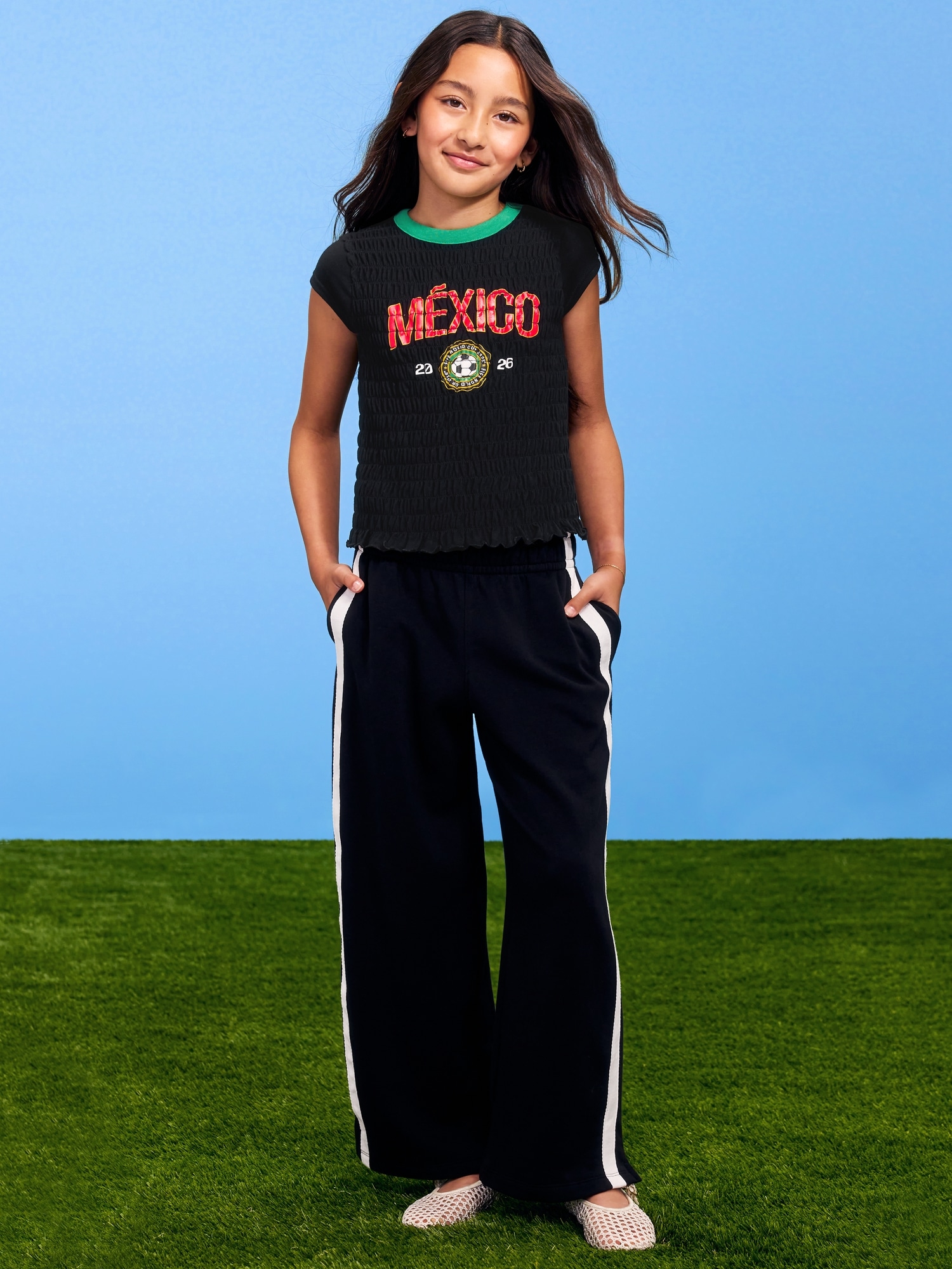 FIFA World Cup 26™ Mexico Smocked Graphic T-Shirt for Girls