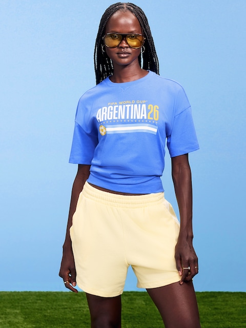T-SHIRT RÉTRO RAS DU COU COUPE DU MONDE DE LA FIFA 26™, ARGENTINE POUR FEMME