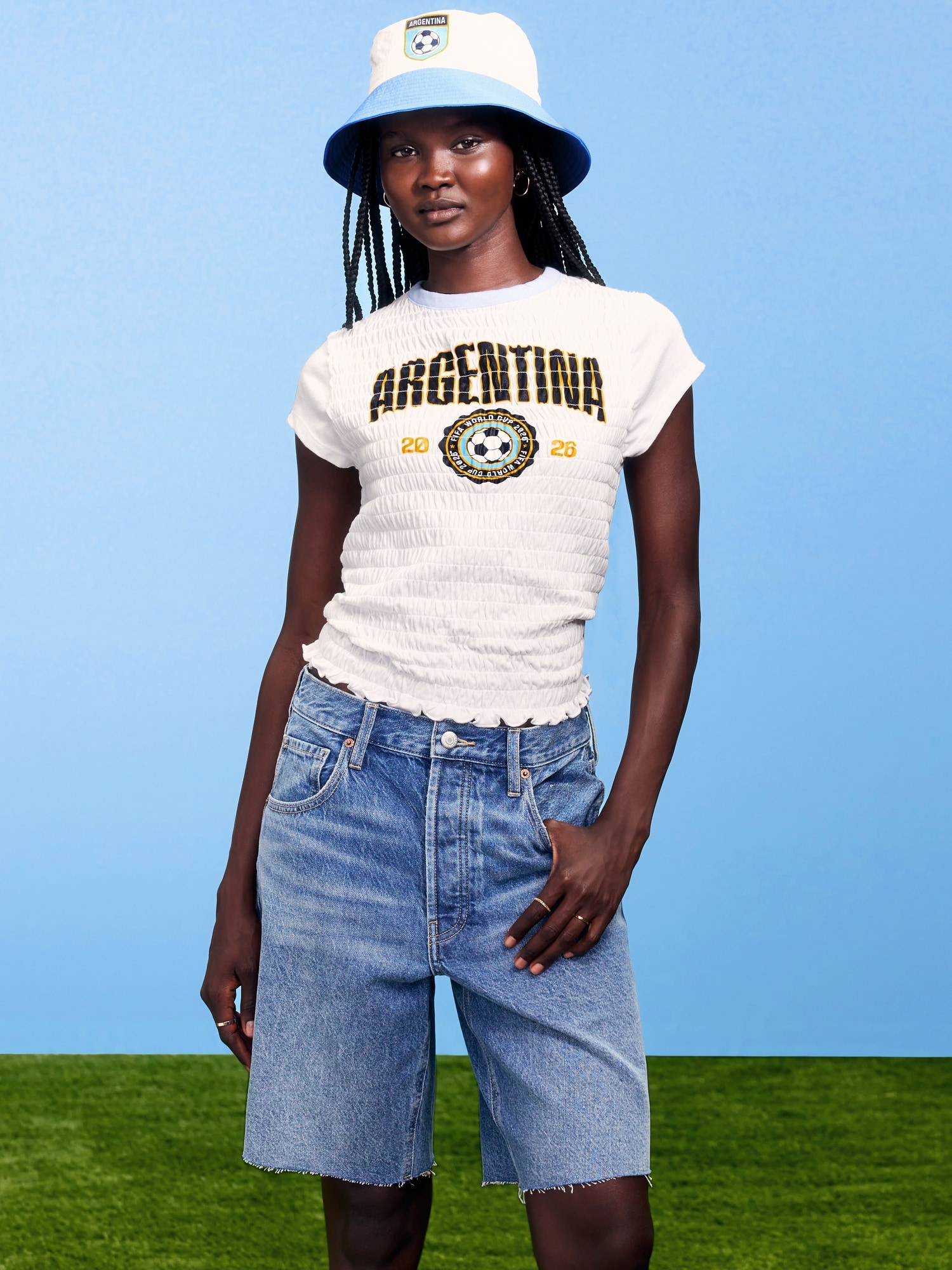 FIFA World Cup 26™ Argentina Smocked Graphic T-Shirt for Women