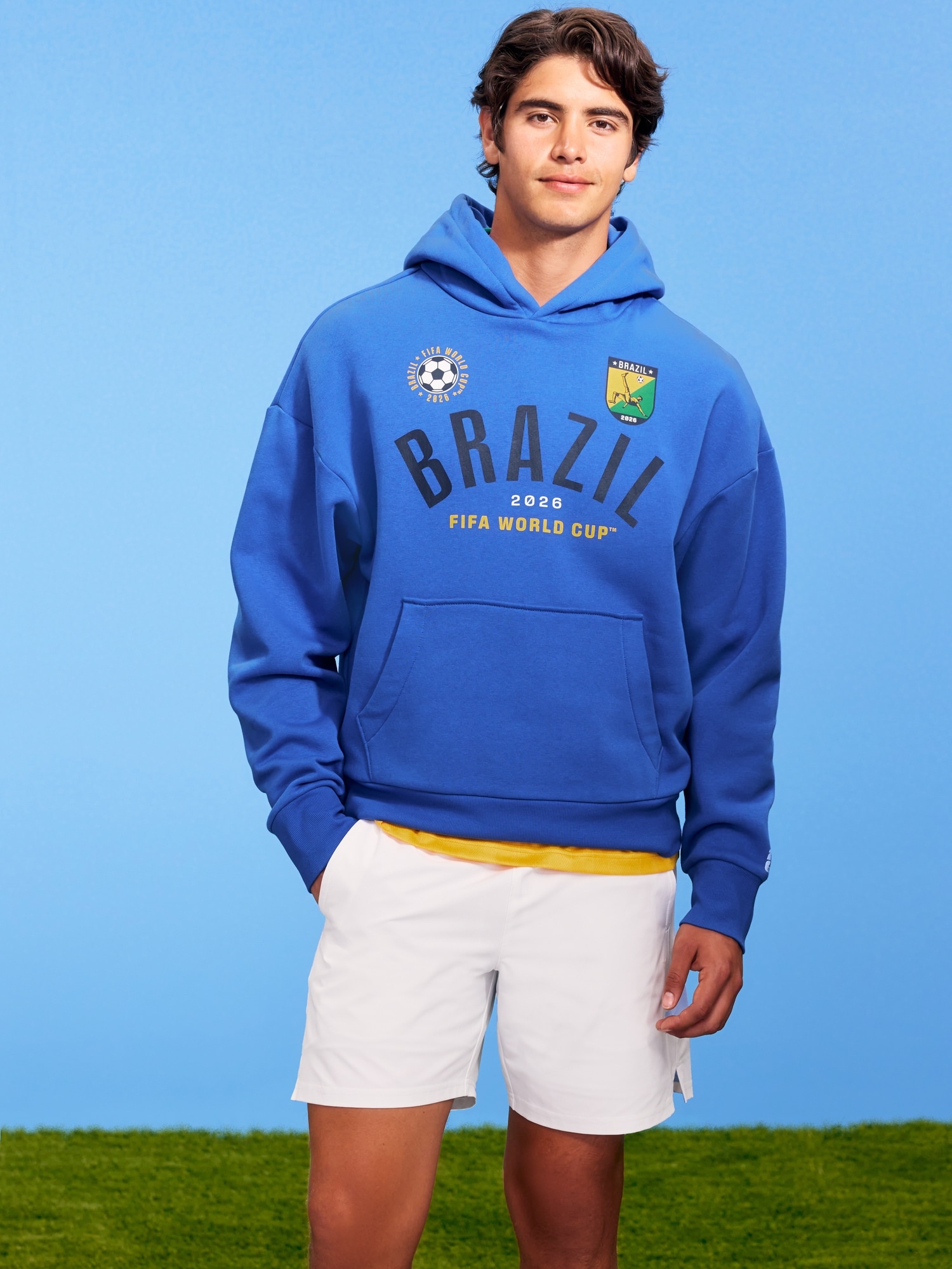 FIFA World Cup 26™ Brazil Oversized Pullover Hoodie for Men