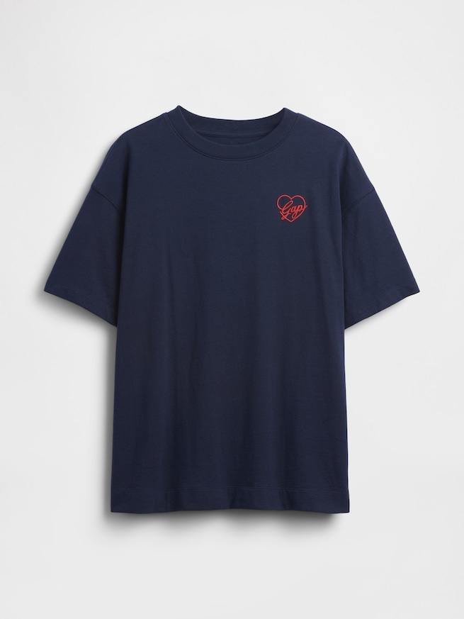 オーバーサイズ GAPハートロゴTシャツ-4
