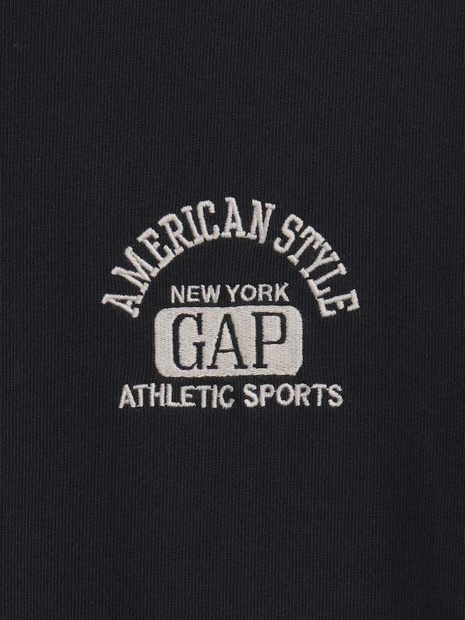 ヘビーウェイト GAPロゴ リラックスフィット クロップドTシャツ-3