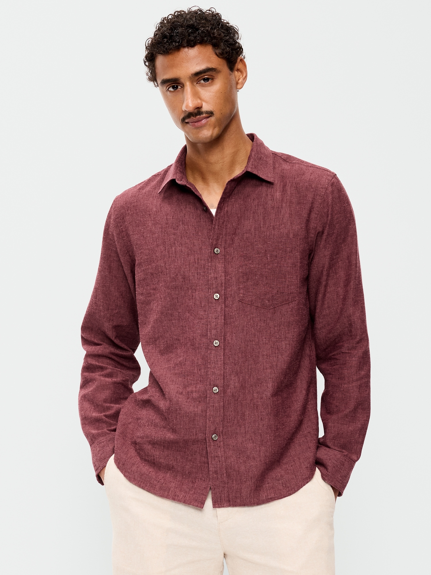 CHEMISE COUPE CLASSIQUE EN MÉLANGE DE LIN