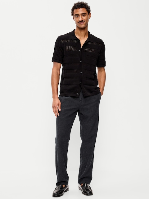 90's Straight-Fit Linen-Blend Pants