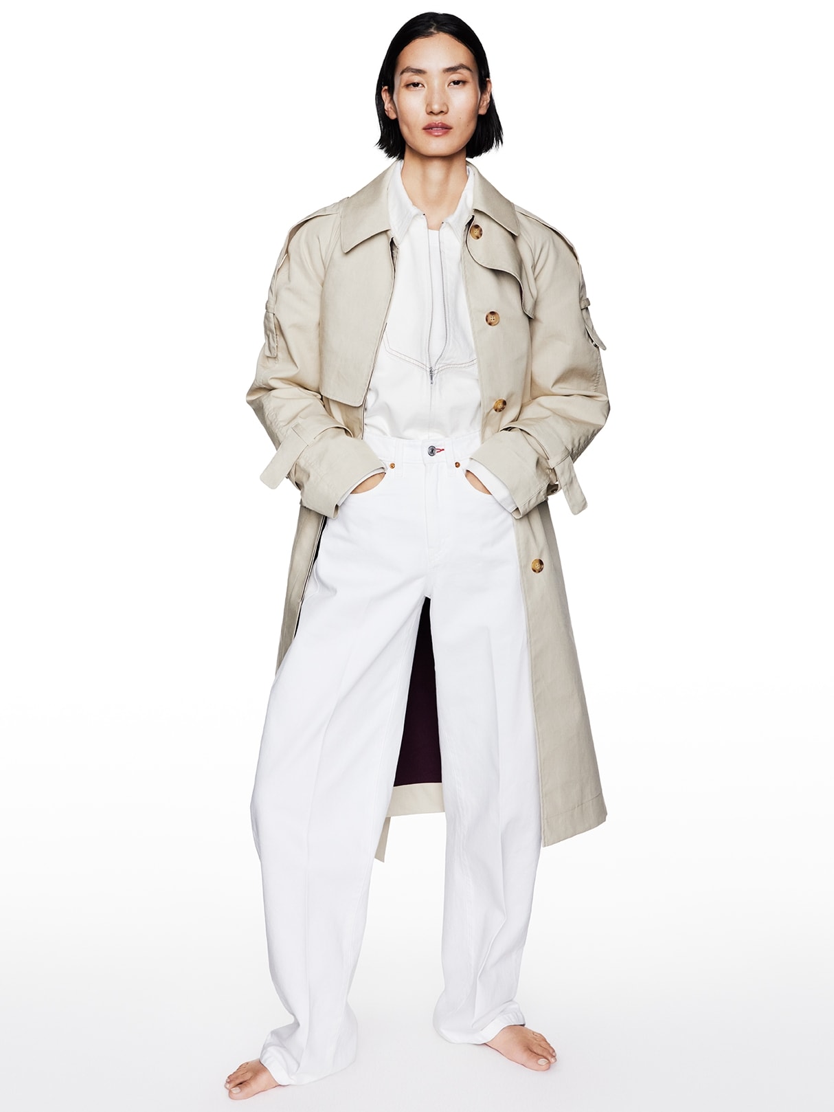 Gap &times; Victoria Beckham デニム ジップアップシャツ-9
