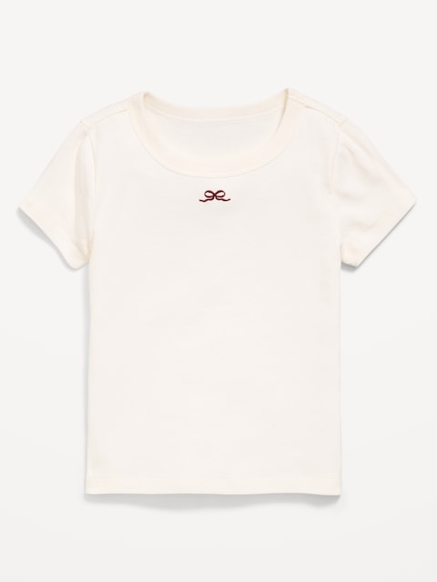 T-SHIRT AJUSTÉ À MANCHES COURTES POUR FILLE