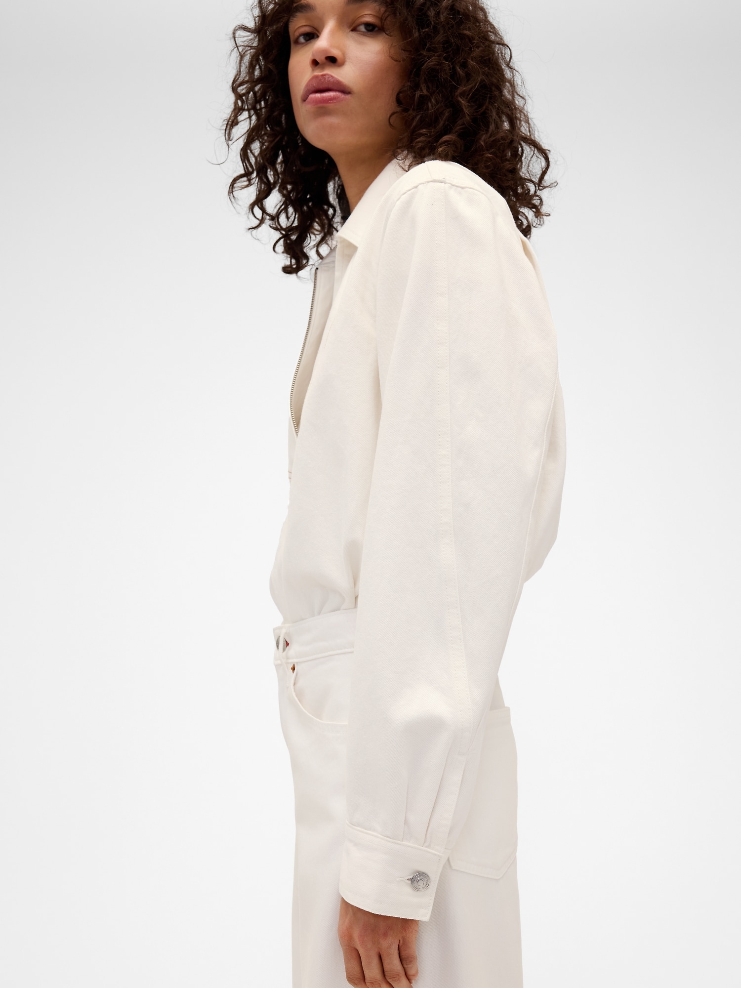 Gap &times; Victoria Beckham デニム ジップアップシャツ-4