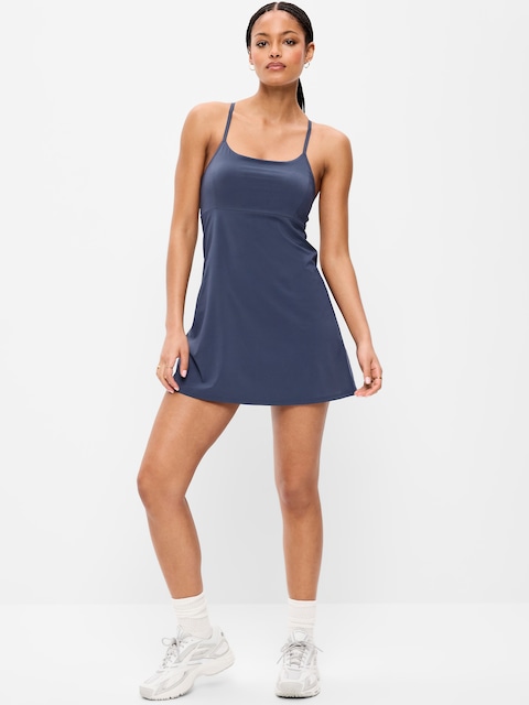 Stretch Woven Racerback Tennis Dress