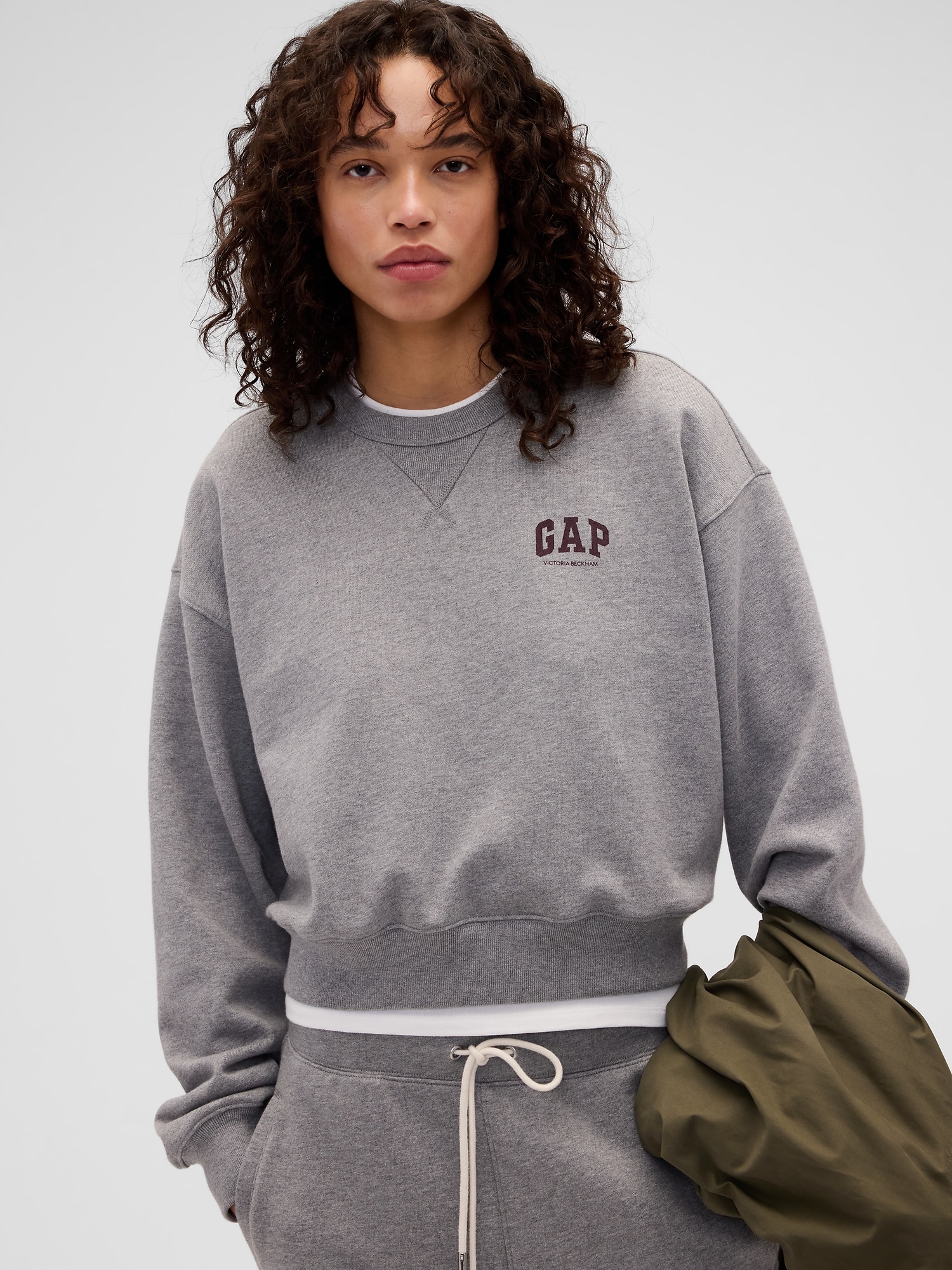 Gap × Victoria Beckham French Terry Sweatshirt In Gray