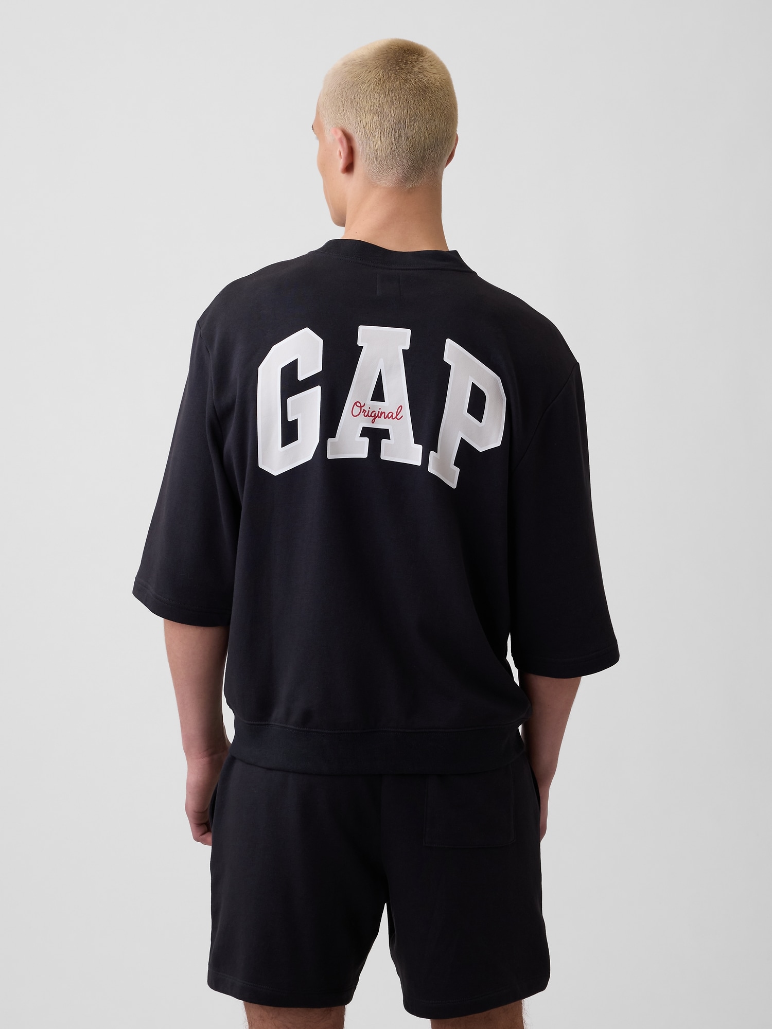 オーバーサイズ GAPロゴ フレンチテリーTシャツ-0