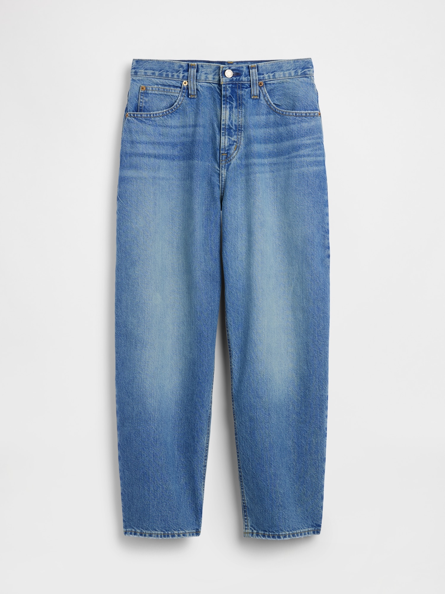 High Rise Crop Barrel Jeans