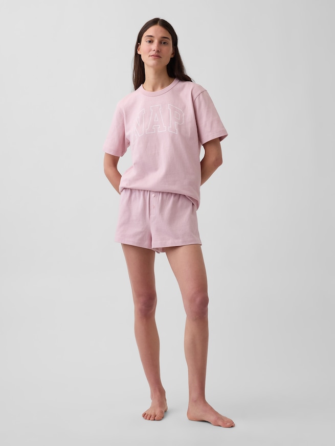 NAPロゴ オーバーサイズ パジャマTシャツ-1