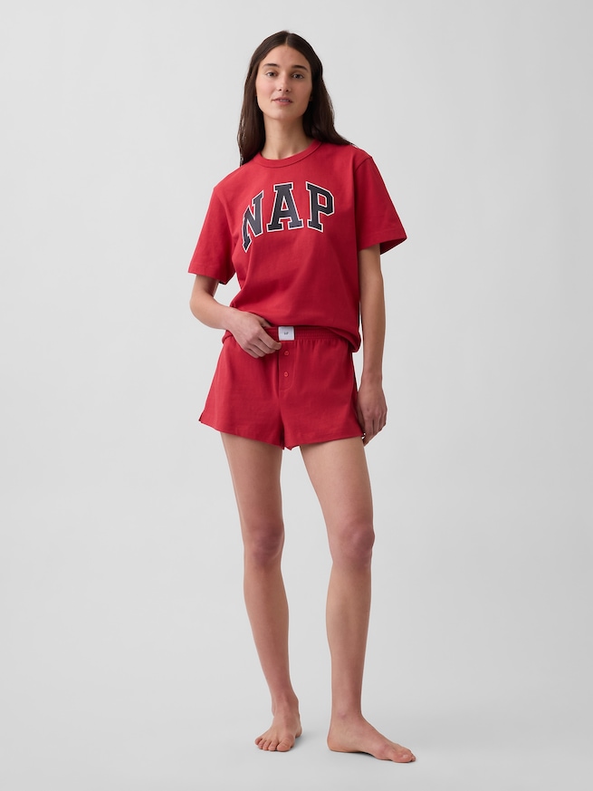 NAPロゴ オーバーサイズ パジャマTシャツ-1