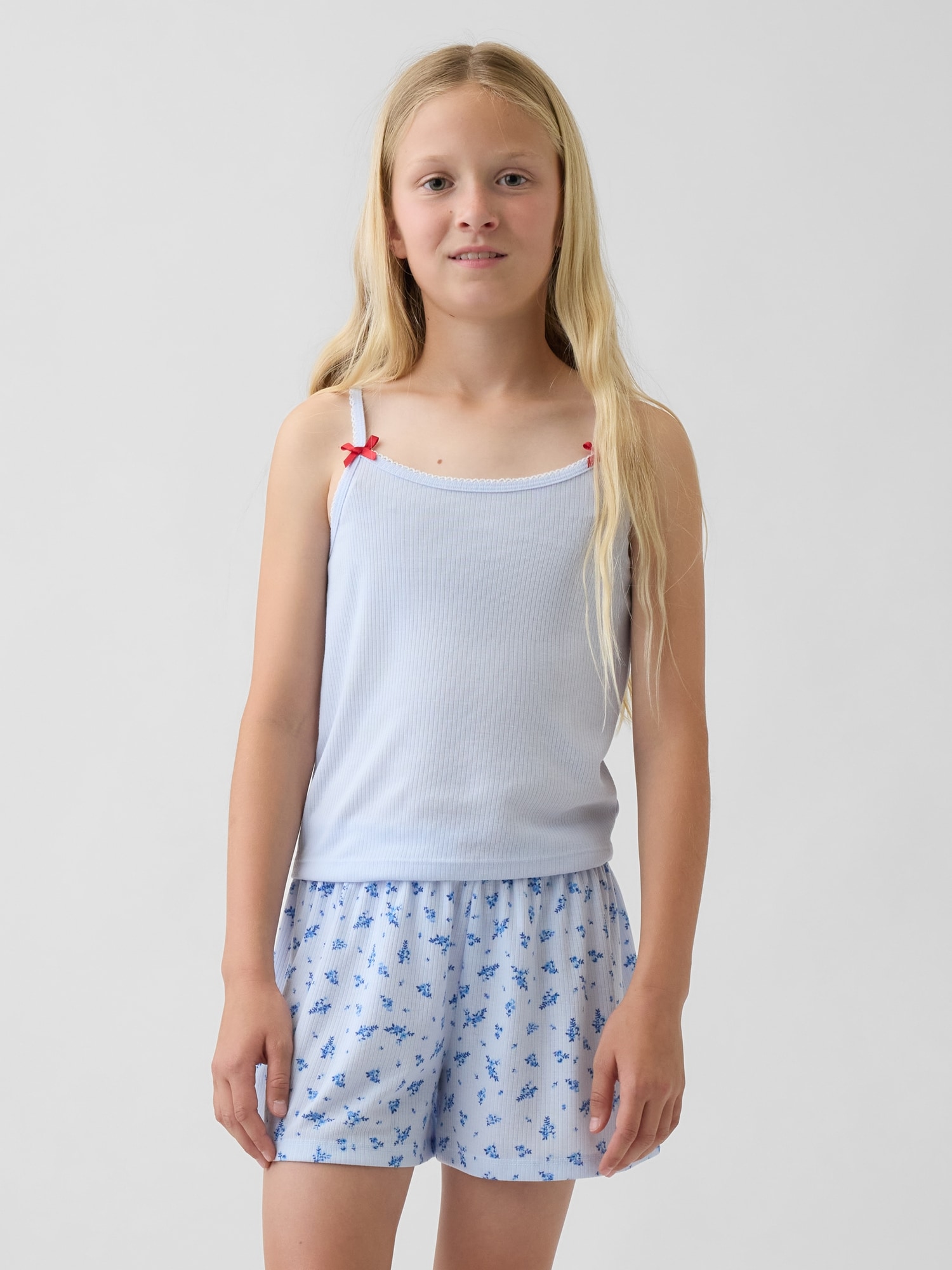 Kids Recycled Rib PJ Tank Top