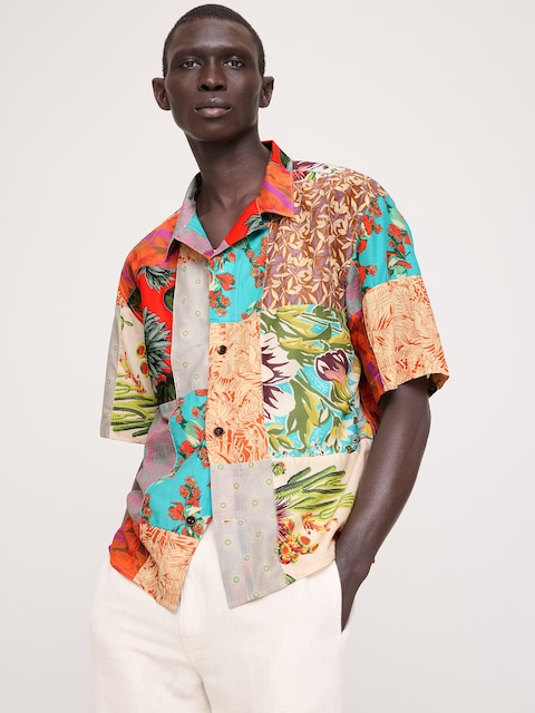 CHEMISE DE VACANCES DÉCONTRACTÉE EN COTON D'ÉTÉ LÉGER