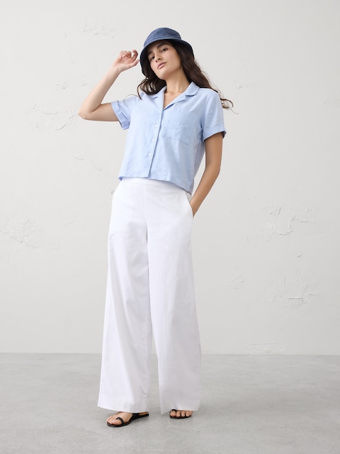Linen-Blend Shirt