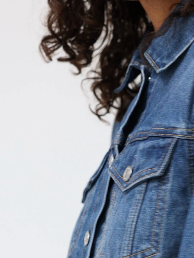 Gap &times; Victoria Beckham リラックスフィット クロップド デニムジャケット-8