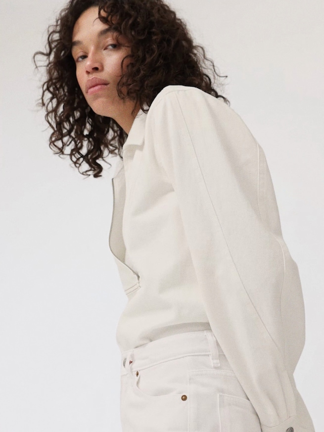 Gap &times; Victoria Beckham デニム ジップアップシャツ-8