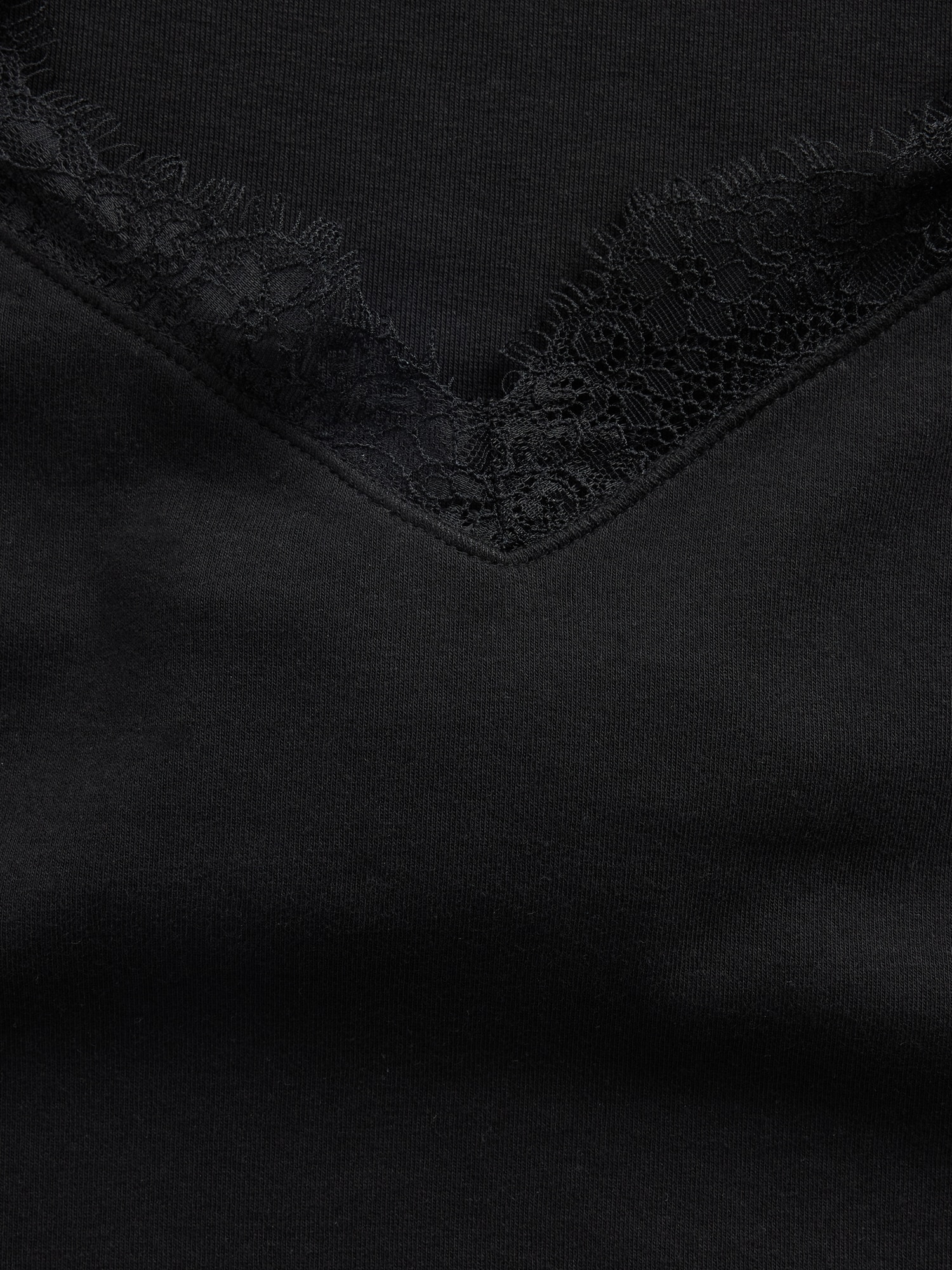 Modern Lace-Trim Crop Top