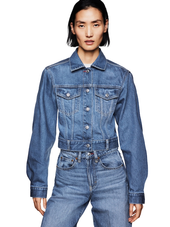 Gap &times; Victoria Beckham リラックスフィット クロップド デニムジャケット-6