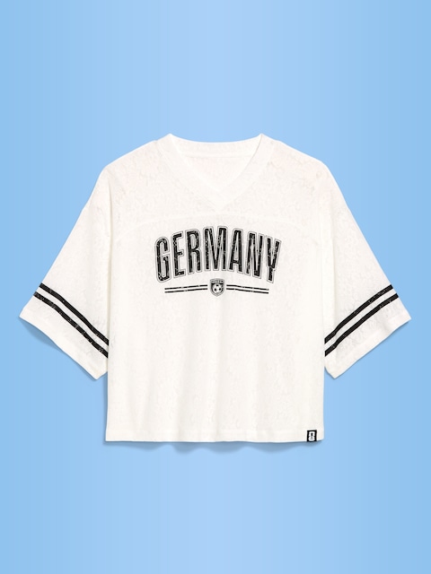 FIFA World Cup 26™ Germany Boxy Lace V-Neck T-Shirt for Women