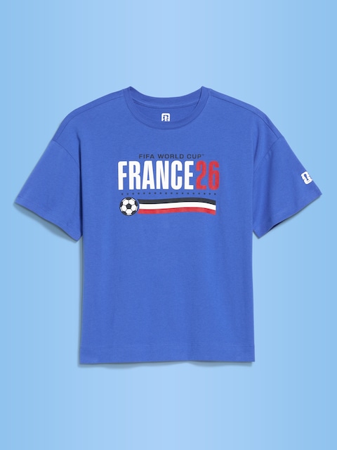 T-SHIRT RÉTRO ENCOLURE RAS DU COU COUPE DU MONDE DE LA FIFA 26™, FRANCE POUR FEMME