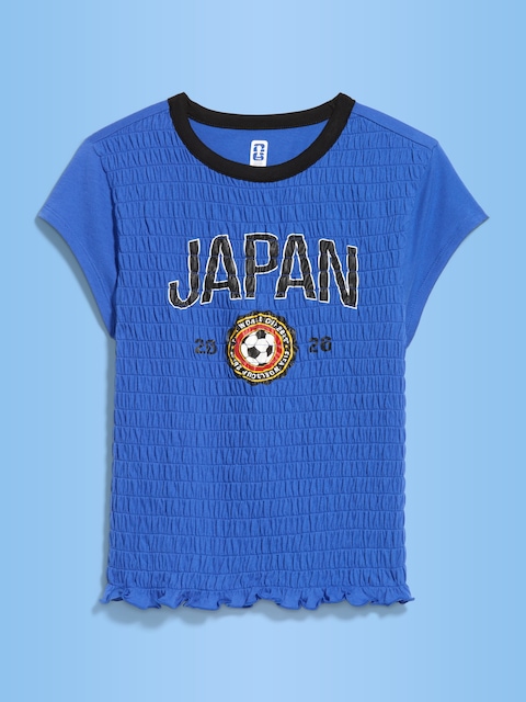 T-SHIRT SMOCKÉ À IMPRIMÉ DE LA COUPE DU MONDE DE LA FIFA 26™, JAPON POUR FEMME
