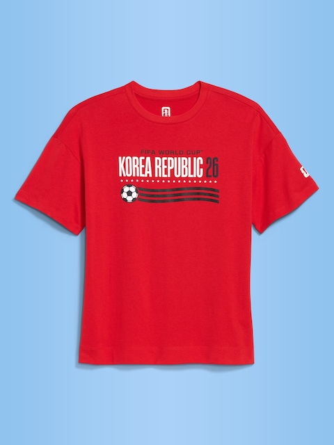 T-SHIRT RÉTRO ENCOLURE RAS DU COU COUPE DU MONDE DE LA FIFA 2026™, KOREA REPUBLIC POUR FEMME