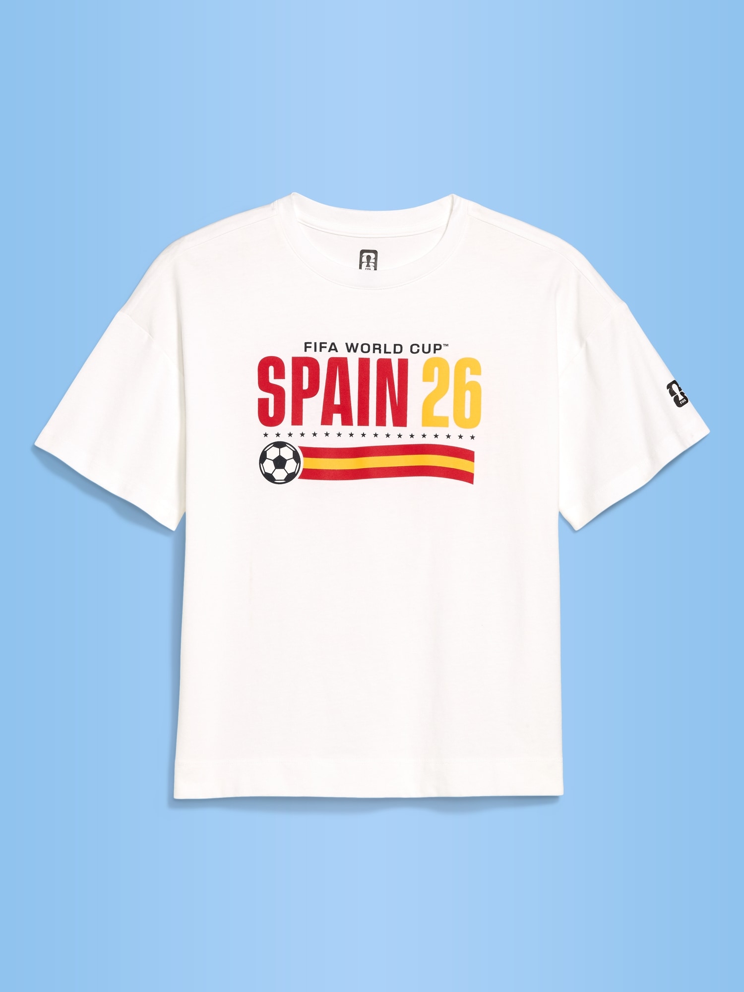 T-SHIRT RÉTRO À ENCOLURE RAS DU COU COUPE DU MONDE DE LA FIFA 26™, ESPAGNE POUR FEMME