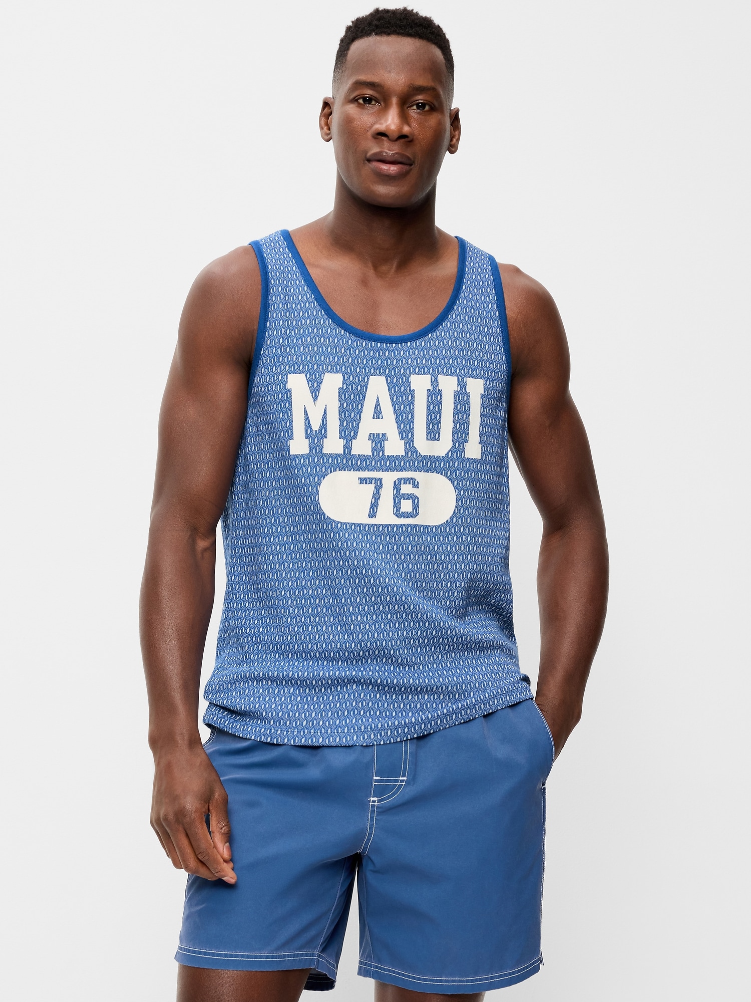 Relaxed Textured Jacquard Tank