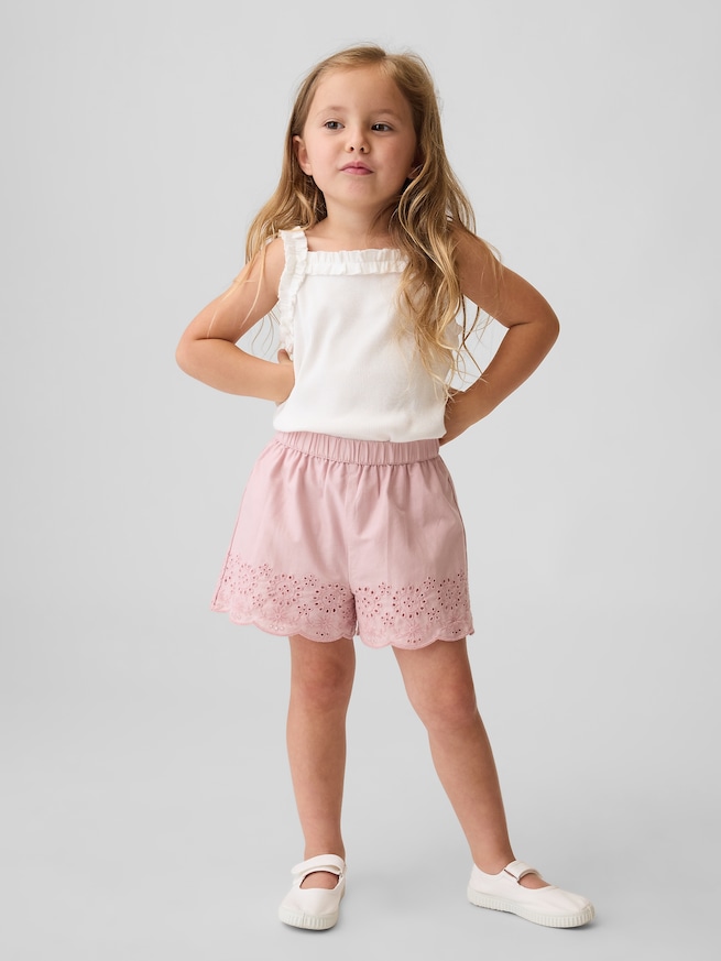 裾アイレット プルオン ショートパンツ (幼児・ベビー)-0
