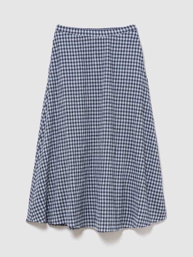 ギンガムチェック マキシスカート-0