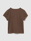コットン ジャージー フィット クロップド グラフィックTシャツ-5