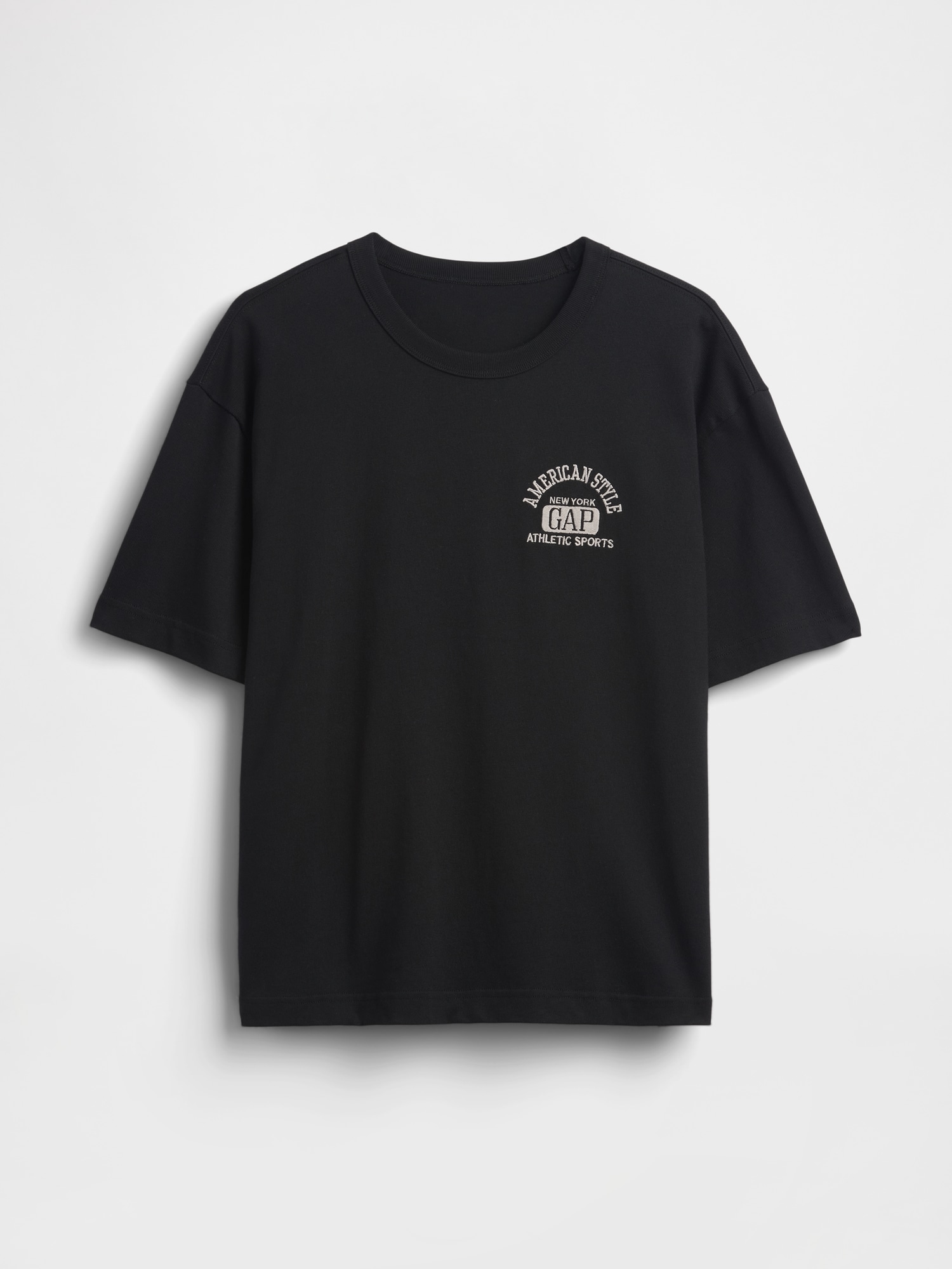 ヘビーウェイト GAPロゴ リラックスフィット クロップドTシャツ-4