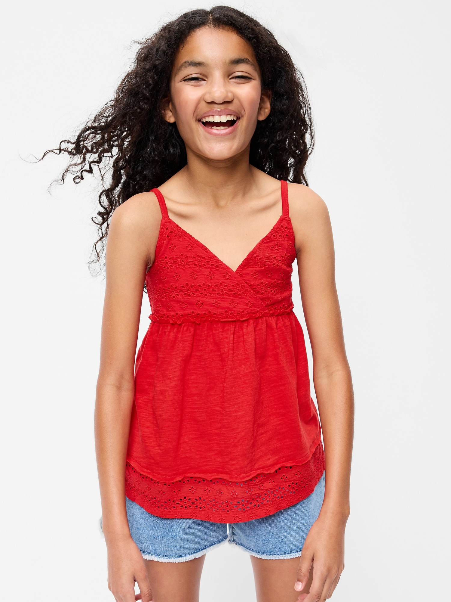 Sleeveless Eyelet Top for Girls