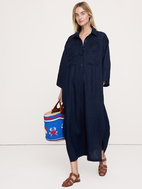 ROBE-CHEMISIER EN LIN