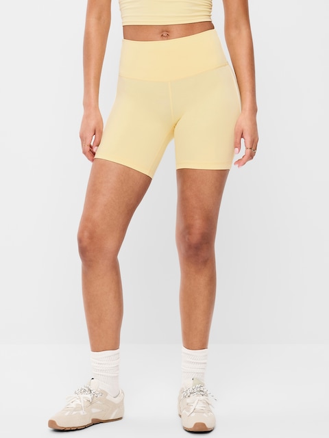 High-Waisted StudioSmooth Biker Shorts -- 6-inch inseam
