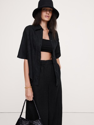 リネン ショートスリーブ シャツ