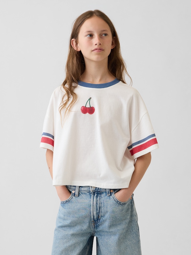 オーバーサイズ グラフィックTシャツ (キッズ)-0