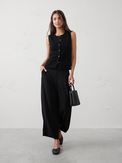 CAMISOLE EN TRICOT CÔTELÉ