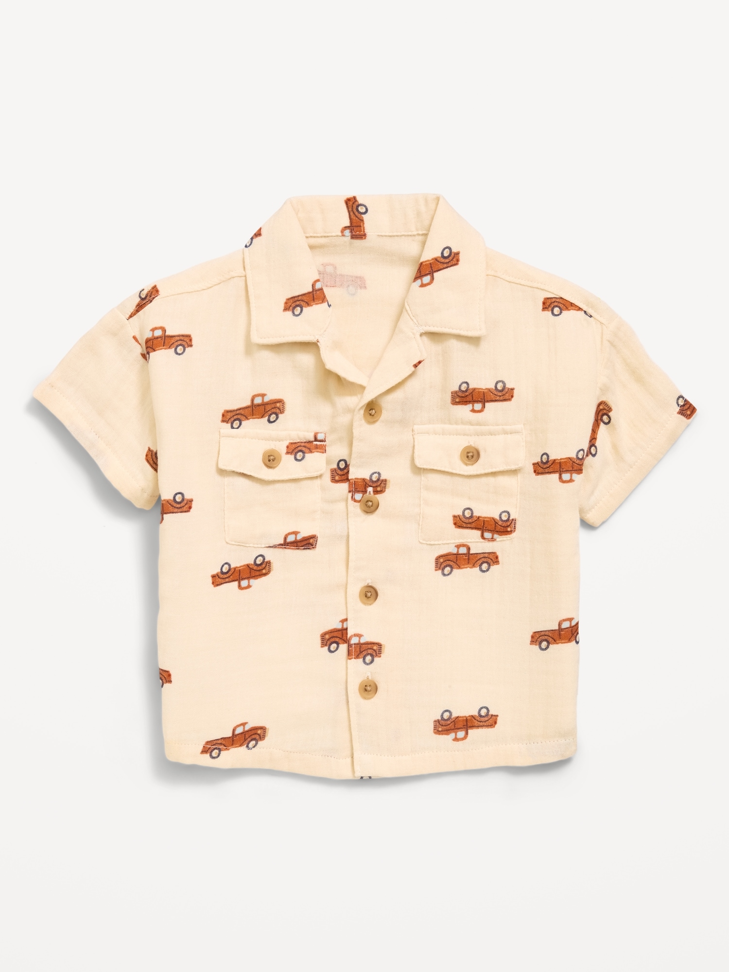 CHEMISE À POCHE EN TISSAGE DOUBLE À MOTIF POUR BÉBÉ