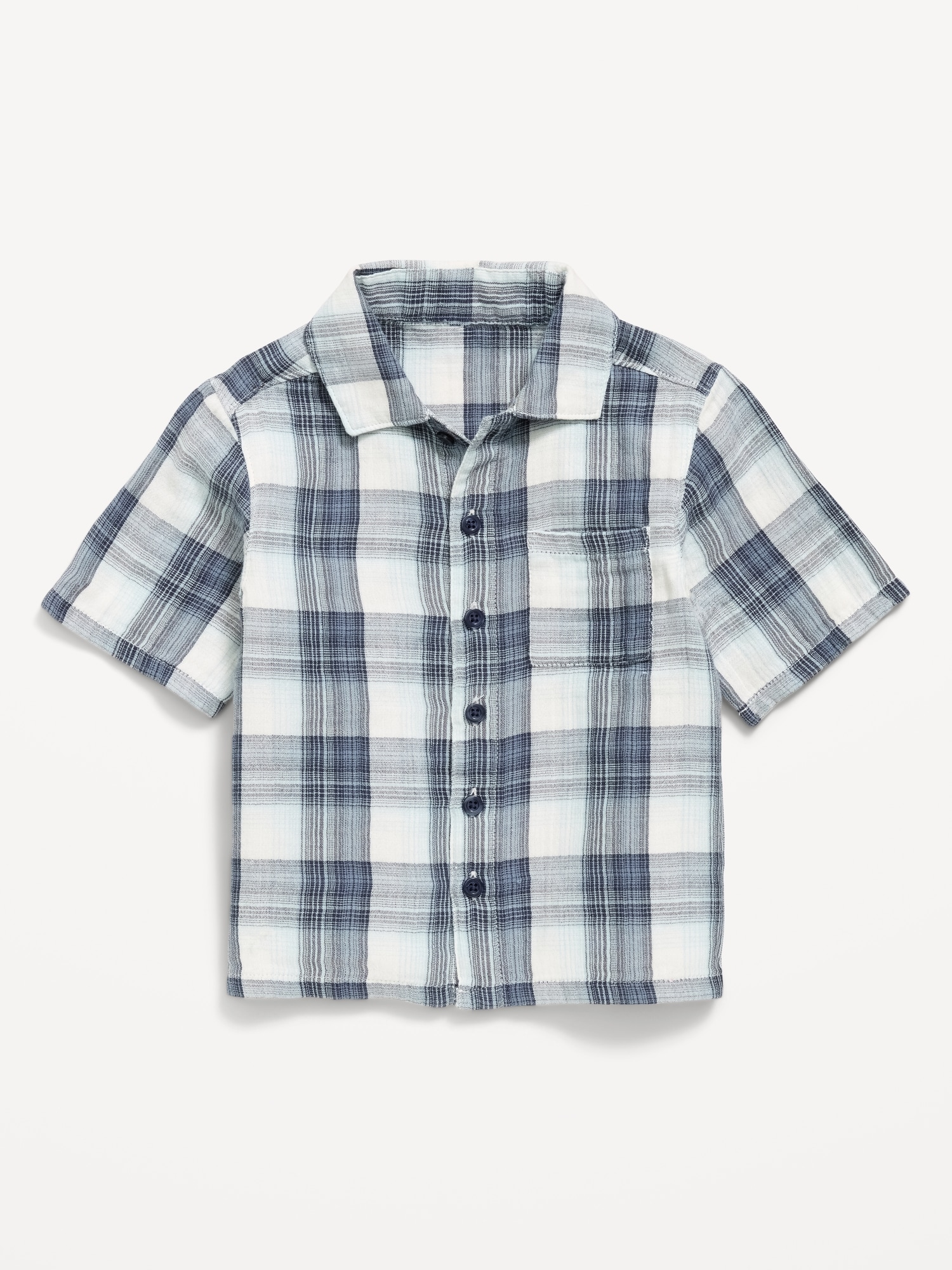 CHEMISE EN COTON À DOUBLE TISSAGE À MANCHES COURTES POUR TOUT-PETIT