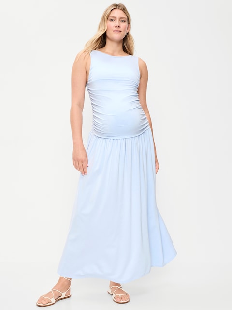Maternity Drop-Waist Fit & Flare Dress