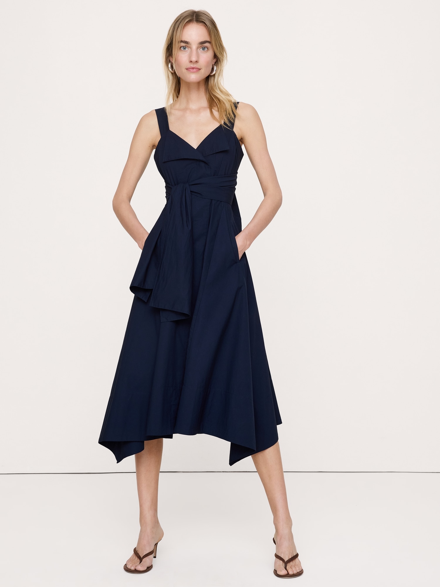 ROBE-CHEMISIER EN POPELINE DE COTON