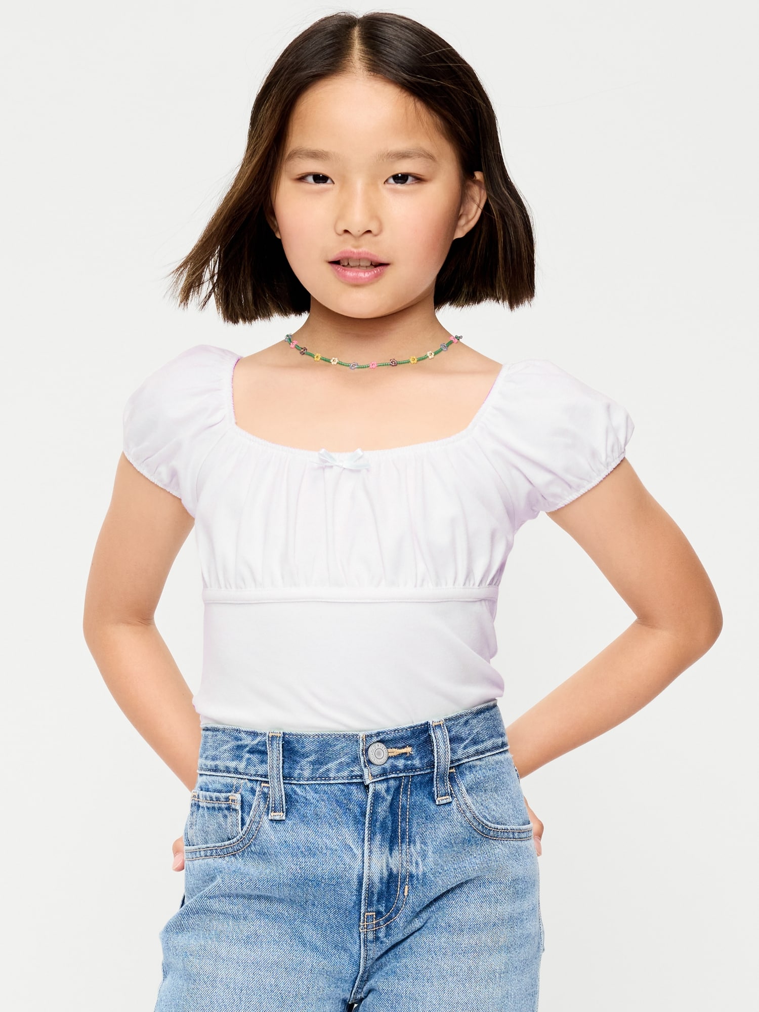 HAUT À MANCHES BOUFFANTES POUR FILLE