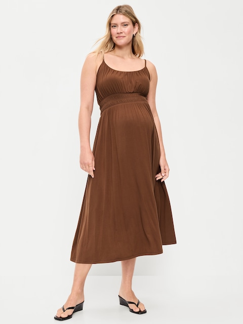 Maternity Smocked Fit & Flare Dress