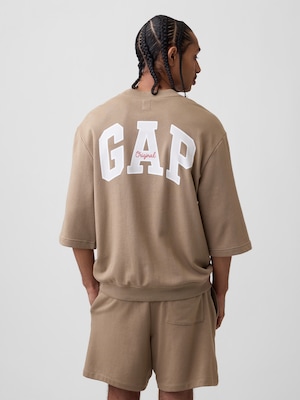 オーバーサイズ GAPロゴ フレンチテリーTシャツ